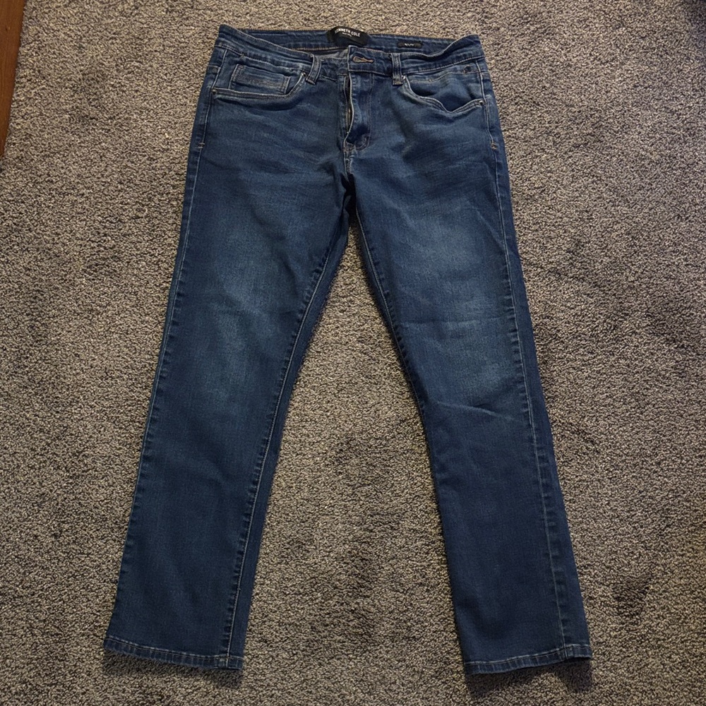 Kenneth Cole Dark Blue Straight Jeans